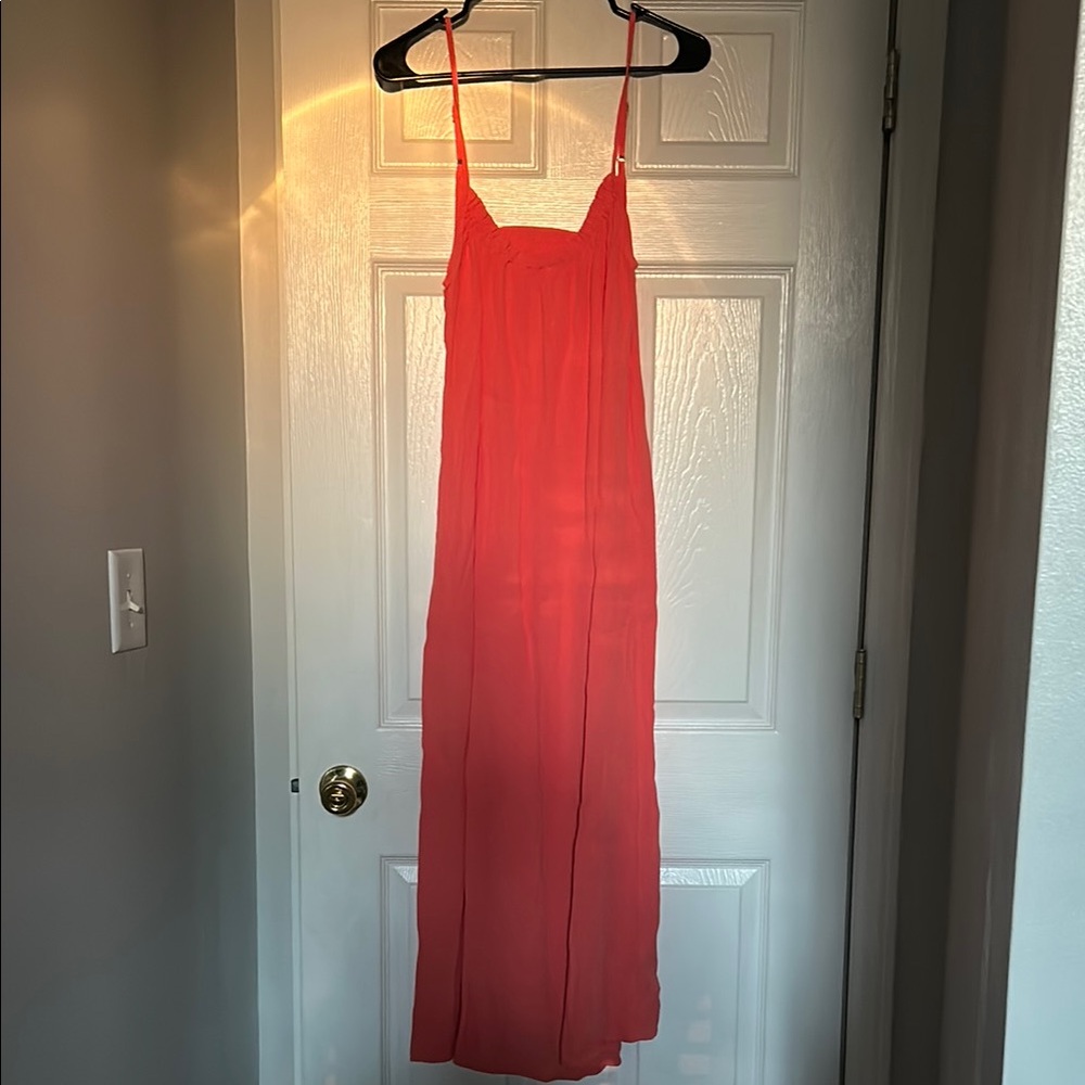 Lovestitch Orange Sundress Sleeveless Maxi